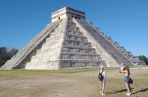 Chichen Itza and cenote in a mayan community