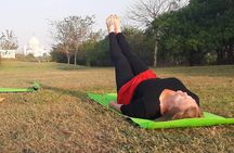 Yoga Class In The Shadow of Tajmahal