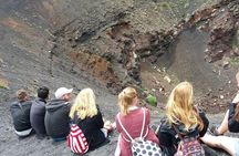 Trekking in the morning on Mount Etna