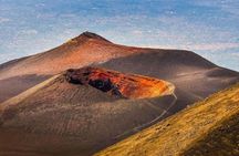 Trekking in the morning on Mount Etna