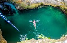 Blue Hole Mineral Spring plus Weed Farm Combo Tour with Transportation