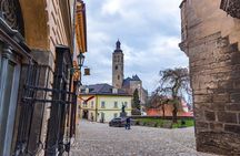 Kutná Hora Medieval Town in Vintage Cabrio car