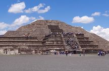 Teotihuacan pyramids from San Miguel de Allende