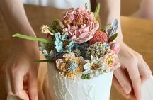 Korean soy cream flower cake ; one day class