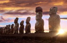 Sunrise in Tongariki on Easter Island Rapa Nui