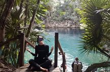Freediving Intro for Beginners in a Cenote in Tulum Mexico