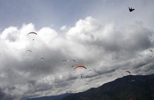 Flying Paragliding Over Medellín 