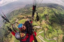 Flying Paragliding Over Medellín 