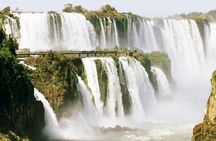 Brazilian Falls With Macuco Safari Boat