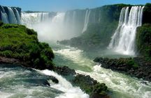 Brazilian Falls With Macuco Safari Boat