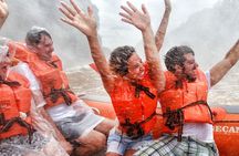 Brazilian Falls With Macuco Safari Boat