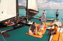 Bora Bora Half-Day Catamaran Sailing, Snorkeling and Floating Bar Experience