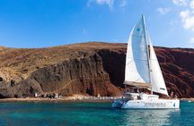 Santorini Private Catamaran Cruise with BBQ, Open Bar & Transfers