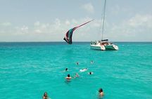 Catamaran to Isla Mujeres, Open bar, buffet, Beach Club Included