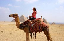 9 Hrs tour to Pyramids of Giza Dahshur Sakkara and Memphis incl Camel with Lunch
