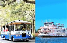 Savannah Land & Sea Combo: City Sightseeing Trolley Tour with Riverboat Cruise