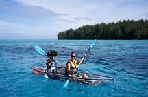 Eco guided excursion to the lagoon of Moorea in transparent kayak 1/2 day morning