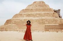 Giza Pyramids, Memphis, Sakkara, Dahshur Pyramids & El Khan Bazaar-Private Tour