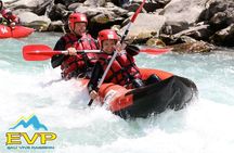 Hot dog (inflatable canoe) on the Durance