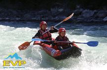 Hot dog (inflatable canoe) on the Durance