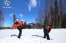 Snowshoeing in Lapland Wilderness 