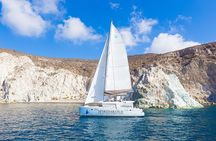 Santorini Classic Catamaran Cruise with BBQ, Drinks and Transfers