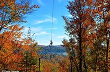 Ziplines over Laurentian Mountains at Mont-Catherine