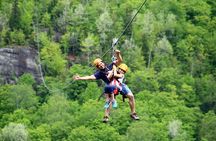 Ziplines over Laurentian Mountains at Mont-Catherine