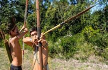 Itaguare Beach Private Tour with Indigenous Village from Santos