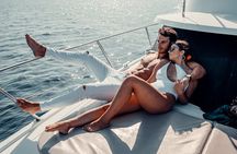 Private Caldera Cruise with Power Catamaran ENJOY incl. Meal & Drinks