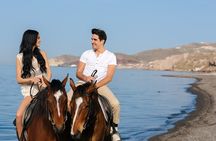 Santorini: Horse riding to the Black Sandy Beach (Eros beach)