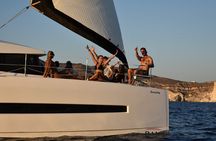 Santorini Catamaran Cruise with Fresh Meal and Open Bar