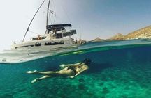Santorini Catamaran Cruise with Fresh Meal and Open Bar