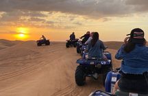 Dubai Red Dunes Quad Bike Tour,Sandboard, Camel ride & BBQ Dinner