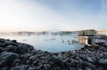 Volcano Hike and Blue Lagoon Including Admission Small Group Tour