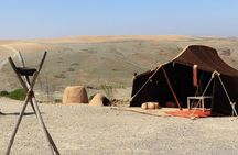 Sunset Camel Ride experience in the Agafay rocky Desert.