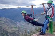 Zip line Adventure in Sacred Valley of the Incas; Cuso, Peru.