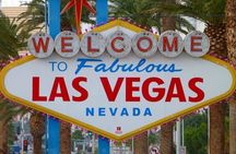 California desert, Seven Magic Mountains and Welcome to Fabulous Las Vegas Sign