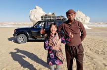 Camping in the White & Black Deserts (Bahariya Oasis) & Cairo Private transfer 
