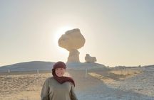 Camping in the White & Black Deserts (Bahariya Oasis) & Cairo Private transfer 