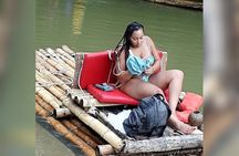Blue Hole, Secret Falls and Bamboo Rafting Private Tour