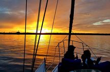 Sailboat on the Mayan Riviera at sunset