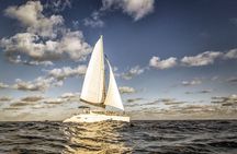 Sailboat on the Mayan Riviera at sunset
