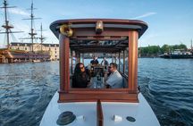 Private Boat Tour Amsterdam - 90 Min incl. welcome drink on historic saloon boat