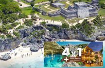 Tulum and Coba 4x1 with Cenote, Playa del Carmen, Mayan Village All Inclusive Tour