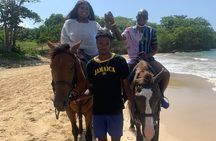 Horseback riding + Bamboo river rafting tour from Ocho Rios 