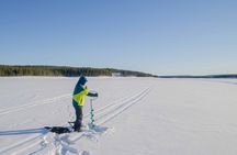 First Ice Fishing Experience in Rovaniemi