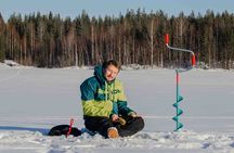 First Ice Fishing Experience in Rovaniemi
