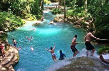Blue Hole and Dunn’s River Falls Tour with Lunch and Cocktails at Reggae Hill