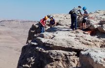 Rappelling Down the Ramon Crater Cliff